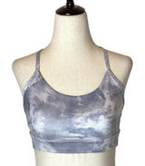 Pretty Little Thing Gray‎ And White Scoop Neck Racerback Sports Bra Size 2 Photo 0