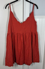 SAAJ Paris Robe Adele Corail coral linen‎ viscose Mini Dress size 6 resortwear Photo 0