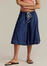 Free People We The Free Distant Lover Culotte Jeans Shorts in Long Distance NWT Photo 0