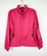 LL Bean Women’s Pink Lightweight Stowaway Hidden Hood Windbreaker Jacket L/XL Photo 0