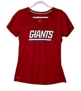 Nike NFL Giants Dri-Fit Red V-Neck Short Sleeve Tee Photo 0