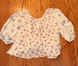 Free People floral blouse with tie back Photo 0