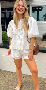 White Tie Front Top Photo 0