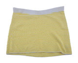 Future Collective Mini Skirt Womens 1X‎ Yellow Knit Alani Noelle Textured Cotton Photo 0