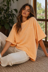Intimately Free People‎ Cozy Cool Girl Sleep Knit Creamsicle Oversized Top Photo 0