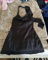 Silk black dress Drop neck Size M Photo 0