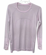 Lululemon Women's Swiftly Tech Long Sleeve Shirt Top Yoga Pastel Pink Thumbholes Photo 0