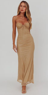 selfie leslie maxi dress gold Photo 0