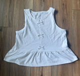 White Babydoll Top with Bows Photo 0