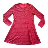 Toad & Co Large Windmere Long‎ Sleeve Dress Organic Cotton Tencel Mahogany Red Photo 0