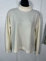 Uniqlo Crew Neck Wool Off White Sweater Size Medium EUC Photo 0
