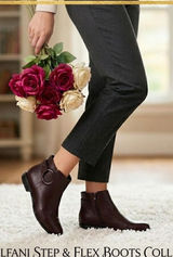 Alfani Step & Flex NEW Women Burgundy Comfortable Ankle Boots Zip Up Trendy Fall Photo 0