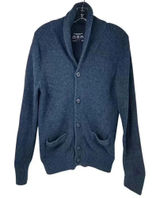 American Eagle Men's Shawl Collar Cardigan Sweater Blue Size M Photo 0
