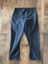 Lululemon Dark Gray Cropped High Rise Leggings Photo 0