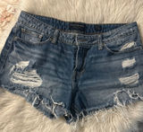 Lucky Brand Blue Distressed Jean Shorts Photo 0