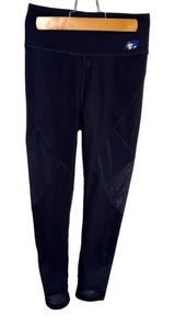 New Balance Women's Athletic Leggings Navy Blue Cropped Mesh Waist Compression Photo 0