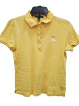 Lauren Ralph Lauren Vintage Women's Yellow Preppy Embroidered‎ Crest Polo Size M Photo 0