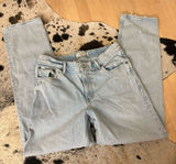 ABERCROMBIE & FITCH The 90’s Straight Low Rise Jeans Light Wash Size 10/30‎ Long Photo 0