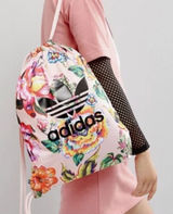 FARM Rio X Adidas Floralita Pink Floral Gym Sack / Backpack / Bag‎ 17.5" x 13.5" Photo 0