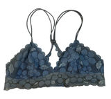 Aerie L Large Lace Bralette‎ Bra Wireless Blue Racerback Pullover Lightly Lined Photo 0