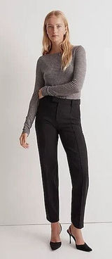 Madewell Pants Womens 4 Black The Fairbanks Mid Rise Office‎ Minimal NO085 Photo 0