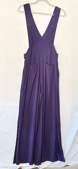 Maeve Anthropologie Purple Wide Leg Jumpsuit Knotted Straps Size 10 OB668987 Photo 0