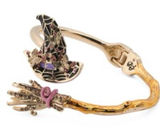 NWT Betsey Johnson Gold Witchy Bypass Bracelet Photo 0