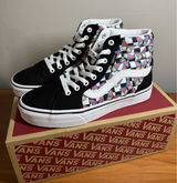 VANS Sk8-Hi Women's High Top Canvas Lace-Up Sneaker Butterfly Checkerboard w8 Photo 0