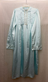 Delicates Vintage Light Blue Nightgown Size Small With Embroidery and Lace Photo 0