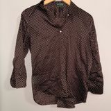 Lauren Ralph Lauren Dark Brown Polka Dot Shirt Photo 0