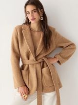 J. Crew Wrap blazer-jacket in Italian boiled wool Tan W2445 Sz 2 Photo 0