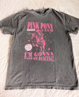 Comfort Colors Pink Pony Club Graphic Tee Charcoal Gray Western Cowgirl T-Shirt Size Medium Photo 0