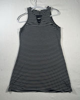 Aeropostale Women’s Size Large Black White Striped Sleeveless Mini Dress Photo 0