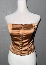 Edikted Corset Size Small Brownish Satin‎ Photo 0
