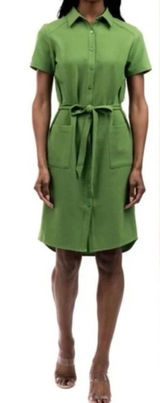 Rachel Parcell Everyday Woven Button-Up‎ Belted Shirtdress XXS Photo 0