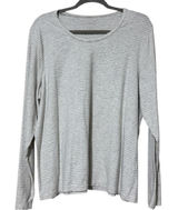 L.L. BEAN women’s plus size 1X striped pullover long sleeve tee grey and ivory Photo 0