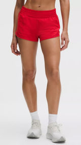 Hotty Hot High-Rise Lined Shorts 2.5" Red Lululemon Photo 0