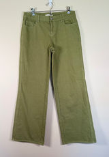 PacSun Low Rise Baggy Jeans Olive Green Wide Leg Denim Pants Womens 28 Photo 0