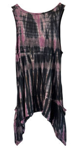 Gianni Bini Tie Dye Sequin Tank Top Sleeveless Handkerchief Hem M‎ Photo 0