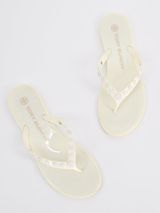 Tory Burch Studded Jelly Flip Flop Sandal Cream White 7 Photo 0