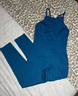 Free People FP Movement Ashford Side To Side Performance Jumpsuit Turquoise XS Photo 0