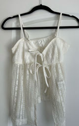 White Lace Beach Set Size M Photo 0