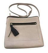 Kate Spade New York WKRU4073 Warm Taupe Pebbled Leather Crossbody Bag‎ Tassel Photo 0