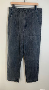 Rag & Bone Women 29 Dark Grey Acid Wash High Rise Carpenter Barrel Jeans Photo 0