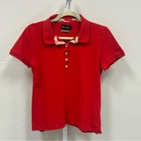 Barbour Women’s Classic Red Polo T-shirt Shirt Cotton‎ Sz 10 Photo 0