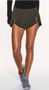 Lululemon Women's Athletic Shorts Track Running Size 6 Forest Green Photo 0