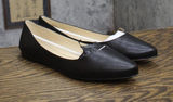 Nine West Womens Speakup Point Toe Flats Leather 25001239 Black Leather 11W Photo 0