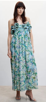 Mango Dress Floral Print Photo 0
