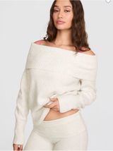 NWT PINK Victoria's Secret Comfy Girl Off The Shoulder Sweater Photo 0