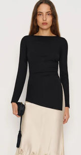 Reformation Margot Long Sleeve Asymmetrical Size M Photo 0